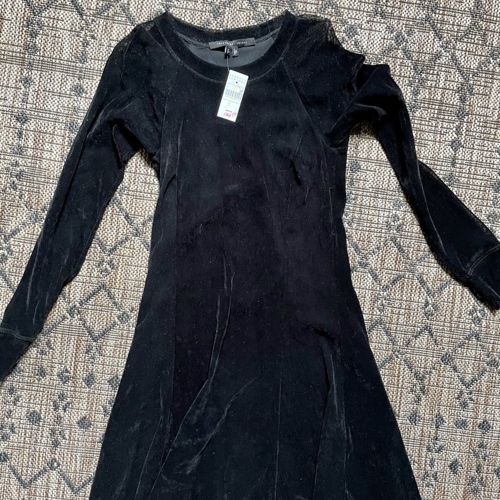 Theyskens Theory velvet and mesh dress Small S